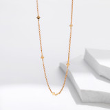 Collar chapado en oro de cadena de cobreado de color sólido de estilo simple