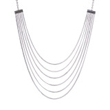 Collar de cadena de revestimiento de acero de titanio de acero inoxidable de color sólido de estilo simple estilo IG
