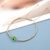 1 pieza Pulseras con cuentas de acero inoxidable con ojo de moda