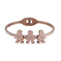 Pulseras de acero inoxidable para niños y niñas con apertura creativa linda europea y americana