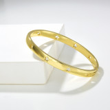 Pulsera de cobre de circonio con incrustaciones Punk Simple de moda para mujer