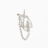 Clips de oreja de circonio de perlas artificiales chapado en cobre animal de estilo simple 1 pieza