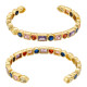 Brazalete de diamantes de imitación con incrustaciones de cobre cuadrado lindo 1 pieza