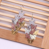 Pendientes colgantes de mariposa con barniz para estufa, cobre, estilo Simple, 1 par