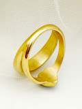 Anillos de Zircon plateados oro simples elegantes del acero inoxidable de la forma del corazón del estilo en bulto