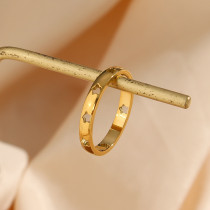 Los anillos geométricos del acero inoxidable de la estrella de la moda ahuecan hacia fuera los anillos del acero inoxidable