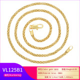 Cadena de granos de maíz, cadena chapada en cobre que preserva el Color, collar, accesorios de joyería, cadena de perlas