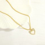 Collar pendiente del Zircon de la perla plateada oro 18K del cobre 18K del nudo del arco brillante de la forma del corazón del estilo simple a granel