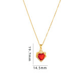 Collar pendiente del Zircon del cobre del acero Titanium de la forma del corazón dulce a granel