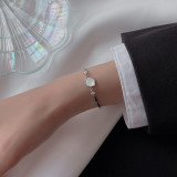 Pulseras chapadas en plata con revestimiento de cobre y hoja de Ginkgo de estilo simple
