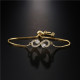 Pulsera con dije de infinito de amor de circonita con microincrustaciones de cobre ajustable