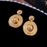 1 par de pendientes de diamantes de imitación artificiales de cobre con incrustaciones de flores en forma de corazón geométrico de estilo Simple elegante e informal