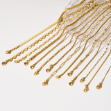 Pulseras chapadas en oro de 18 quilates con revestimiento de acero inoxidable de color sólido de estilo moderno de IG