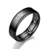 Anillo De Corona Biselada De Pareja De Moda NHTP139039