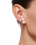 1 par de pendientes de retales de cobre con perlas artificiales redondas de estilo Simple