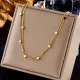 Collares acodados geométricos chapados en oro de 18 quilates de acero inoxidable de estilo simple