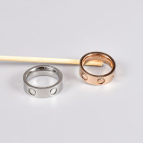 Anillos geométricos de acero de titanio chapados en anillos de cobre