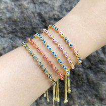 Pulseras de cobre con ojo de diablo de moda Pulseras de cobre esmaltadas