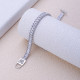 Estilo clásico Color sólido Incrustación de cobre Circón Chapado en oro blanco Pulseras chapadas en oro