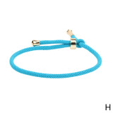 Nueva cuerda Simple pareja abierta hebilla ajustable pulsera de cobre joyería al por mayor