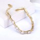 Pulseras chapadas en oro con incrustaciones de cobre geométrico de estilo clásico retro