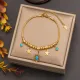 Pulseras con revestimiento de acero y titanio con forma de estrella de estilo clásico
