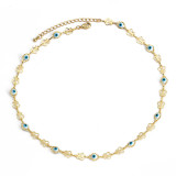 Collar chapado en cobre con ojo de moda, 1 pieza