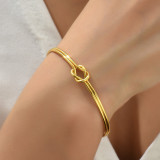 Brazalete casual de cobre con nudo