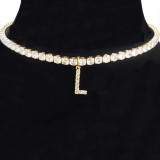 Collar De Diamantes De Imitación Con Incrustaciones De Cobre En Forma De Corazón De Moda 1 Pieza