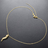 Collar pendiente del Zircon plateado oro 18K del cobre 18K del estilo simple elegante casual a granel