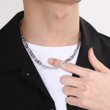 Collar De Pulseras De Acero De Titanio Geométrico Rock Streetwear