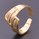 Anillos abiertos de pulido de acero de titanio geométricos de Streetwear