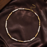 Collar chapado en oro geométrico de cobre 18K del estilo romano del estilo simple del estilo del vintage a granel