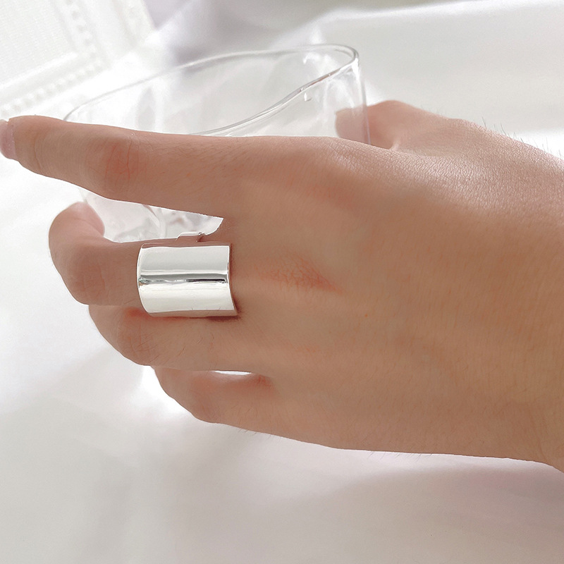 Anillo abierto de cobre geométrico de estilo simple Anillos de cobre chapados