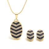 Conjunto de joyería chapado en oro con incrustaciones de cobre y forma de corazón cuadrado triangular estilo Simple estilo IG