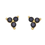 Pendientes triangulares de circonitas con incrustaciones de cobre simples