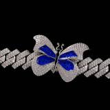 Novedad Collar de circón con incrustaciones de cobre y mariposa