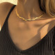 Collar de cadena de cobre con giro retro hip-hop