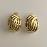 1 par de ear cuffs de cobre con revestimiento geométrico de estilo clásico