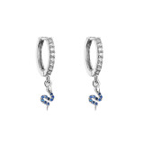 Joyería Pendientes en forma de serpiente Pendientes pequeños con microincrustaciones de circonitas