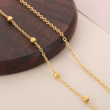 Collares de doble capa chapados en oro con revestimiento de acero inoxidable y estrella de estilo sencillo y dulce