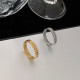 Anillos de pulido de acero de titanio con flores de moda, 1 pieza