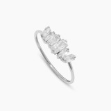 Anillos De Circón Con Incrustaciones De Cobre Geométricos De Moda 1 Pieza