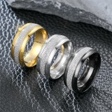 Anillos redondos de acero de titanio de estilo simple punk a granel