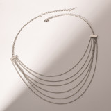 Collar de cadena de revestimiento de acero de titanio de acero inoxidable de color sólido de estilo simple estilo IG