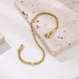 Pulseras plateadas oro 18K del acero inoxidable de la raya espiral de Streetwear del estilo simple al por mayor