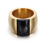 Kalen, nuevo estilo, adorno, anillo de personalidad multicolor de acero de titanio, anillo de oro para mujer Simple, elegante, elegante y que combina con todo