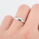 Joyería al por mayor del anillo de diamante con incrustaciones de acero titanio