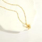 Collar pendiente plateado oro lujoso elegante del cobre 18K del ángel en bulto