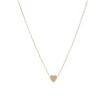 Collar con colgante de cobre con forma de corazón liso simple